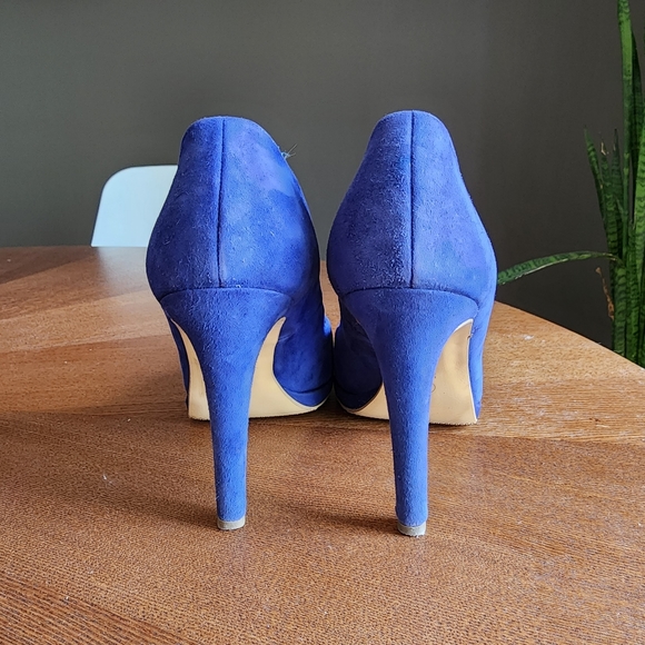 Peter Kaiser Blue Suede Heels - Picture 4 of 7